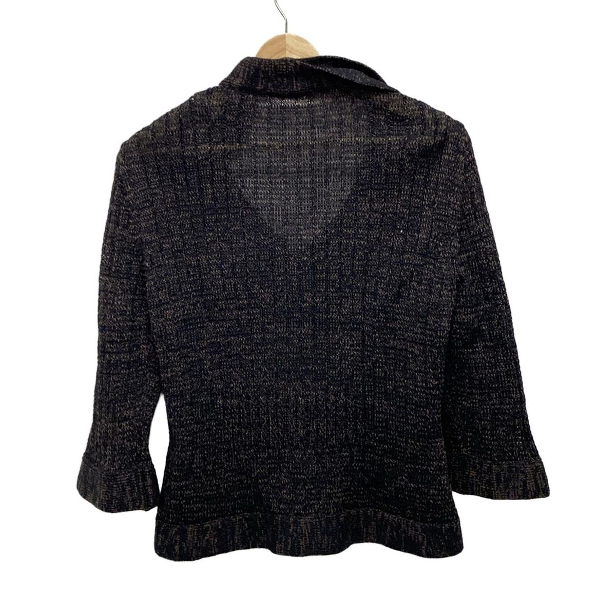 美品 HIROKO KOSHINO ヒロココシノ リブニット ニットジャケット