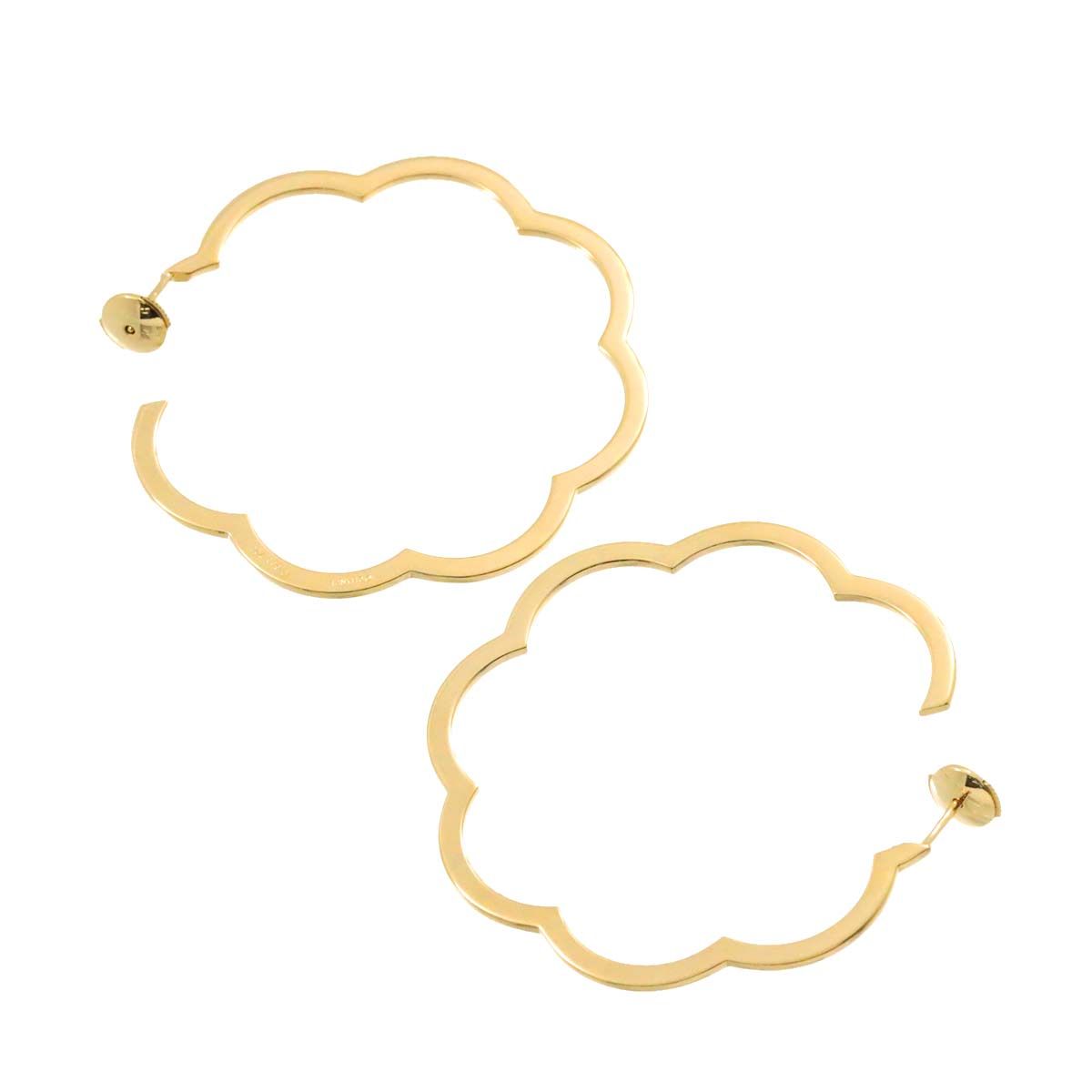 ア*ス様 正規品CHANELカメリアピアス シャネル CHANEL カメリア ピアス K18 YG イエローゴールド 750