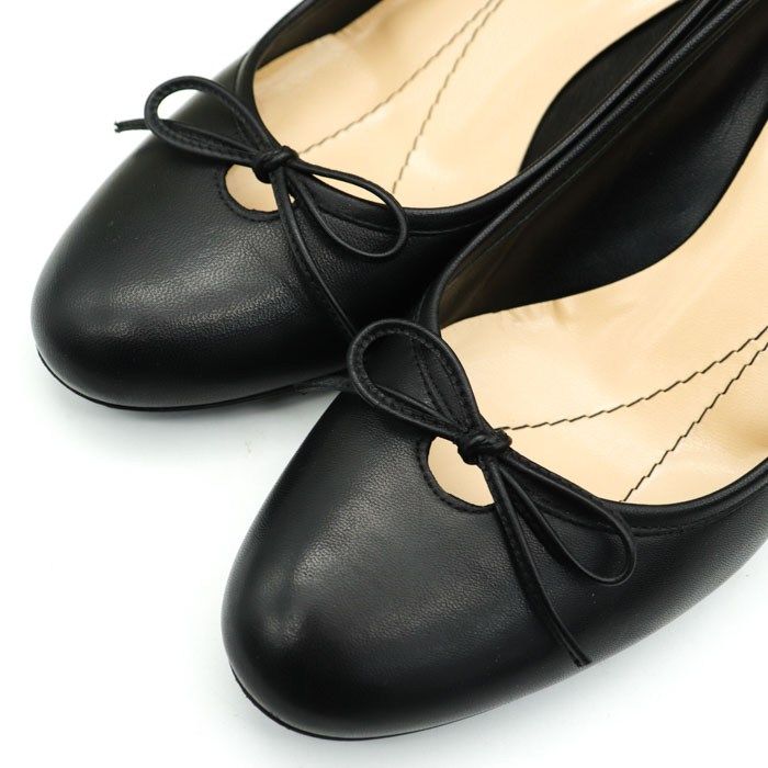 ケイトスペード パンプス リボン 23.5cm相当 フォーマルシューズ ブランド 靴 黒 レディース 6.5サイズ ブラック Kate Spade  【中古】