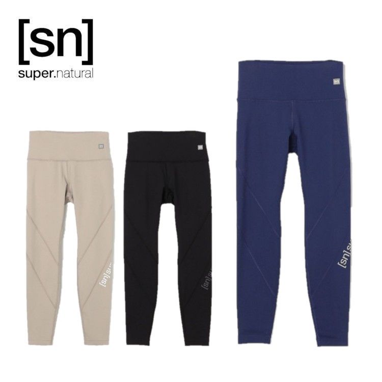 25秋冬 エスエヌ スーパーナチュラル sn super.natural レディース JP 220 ポンチ ロゴ 3D タイツ snwj10202n レギンス インナー メリノウール ヨガ ピラティス フィットネス