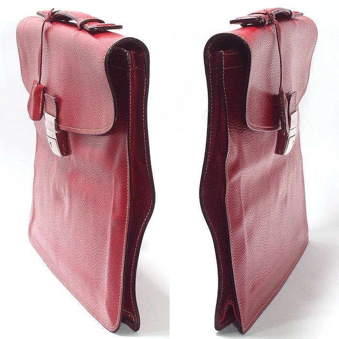 極美品　E.MARINELLA　マリネッラ　ソットブラッチョ　折り畳み　レザー マリネッラ E.MARINELLA ソットブラッチョ 折り畳み式 ブリーフケース