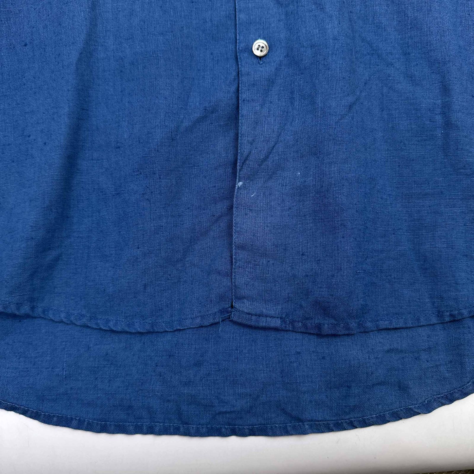 90s~ OLD GAP 無地 リネンシャツ 長袖シャツ ネイビー 90年代 OLD GAP オールドギャップ 無地 コットン 長袖シャツ