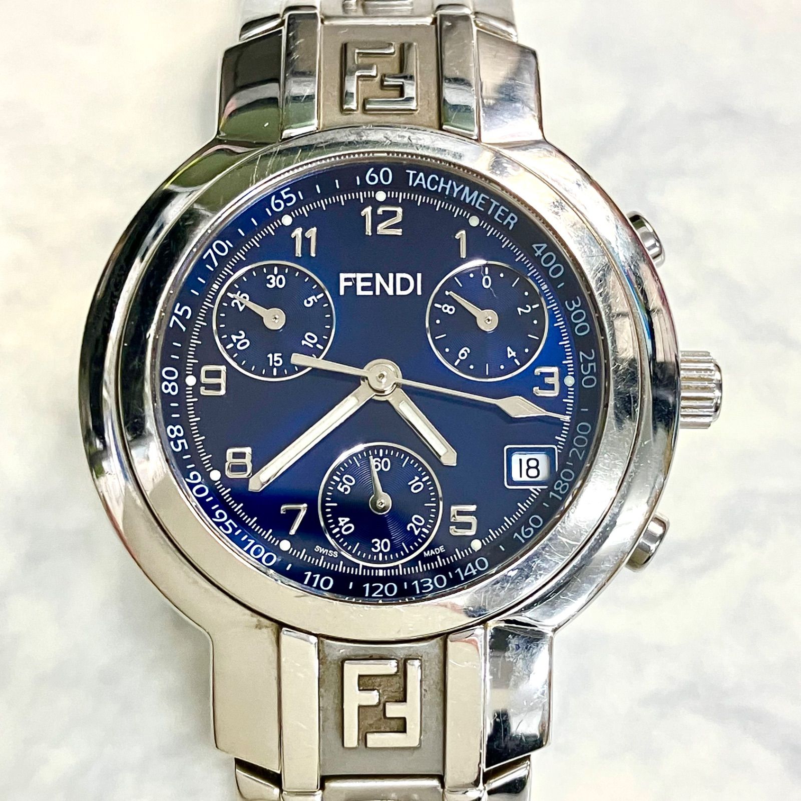 FENDI クォーツ腕時計 ネイビー FENDI 660L クォーツ フェンディ