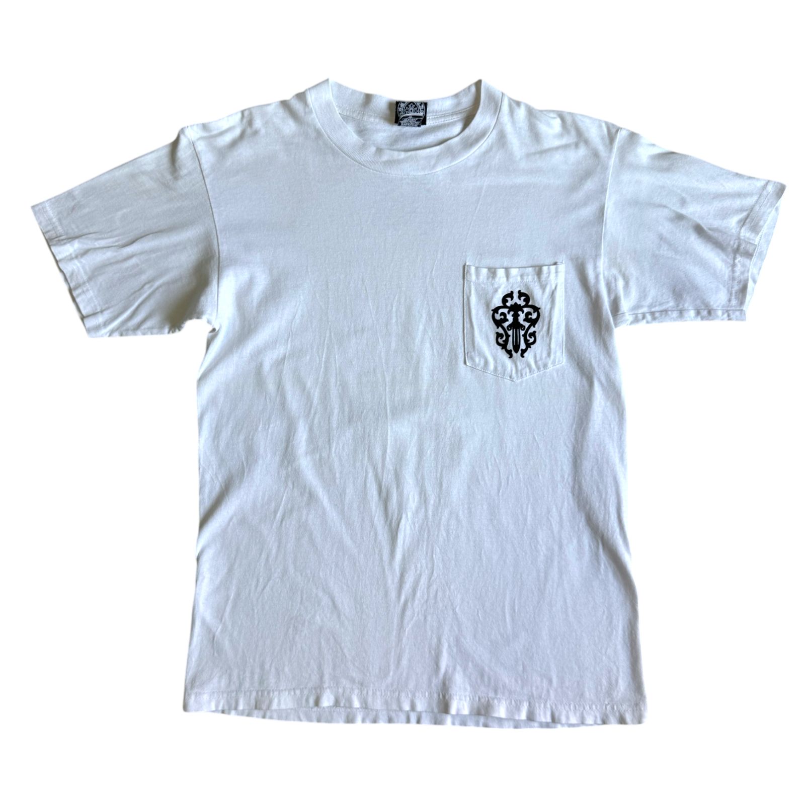 CHROMEHEARTSMクロムハーツ ホースシュー スクロールラベル Tシャツ CHROME HEARTS クロムハーツ ホースシュー スクロールラベル