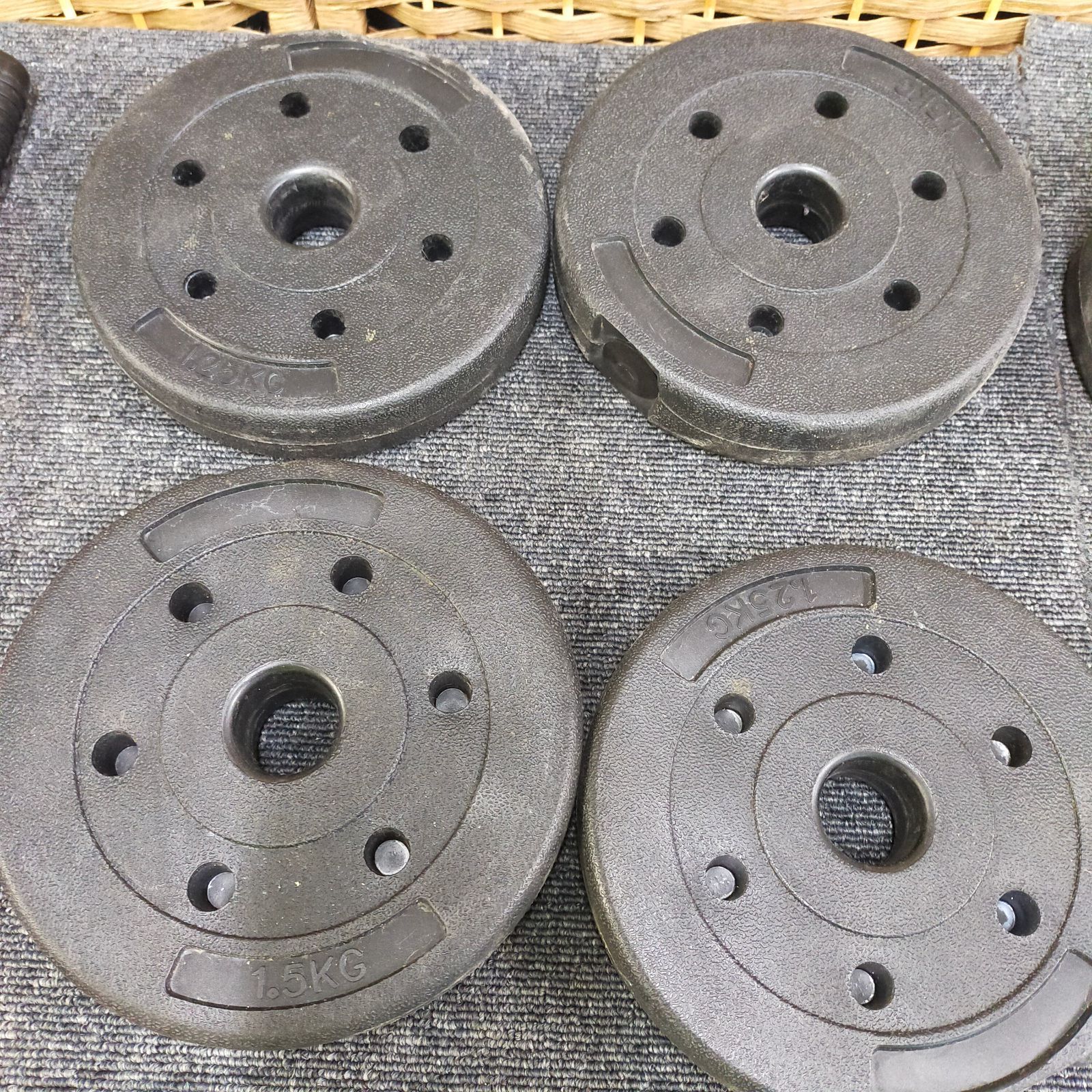 F01-20250225-001 1.25kg :8枚 10kg シャフト ダンベル シャフト等 