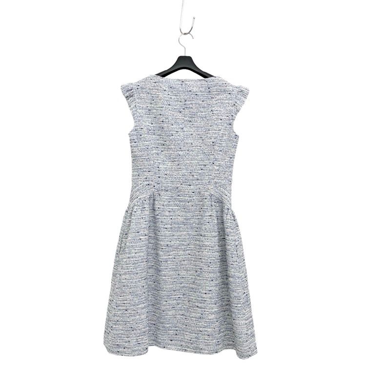 ♡極美品♡ Rene リボンブローチ付き ツイード ワンピース ネイビー René