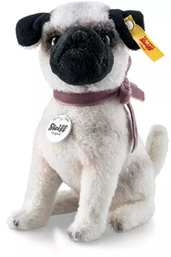 シュタイフ社◆パグのリトルリエルー 中古】ぬいぐるみ Little Lielou pug-パグのリトルリエルー