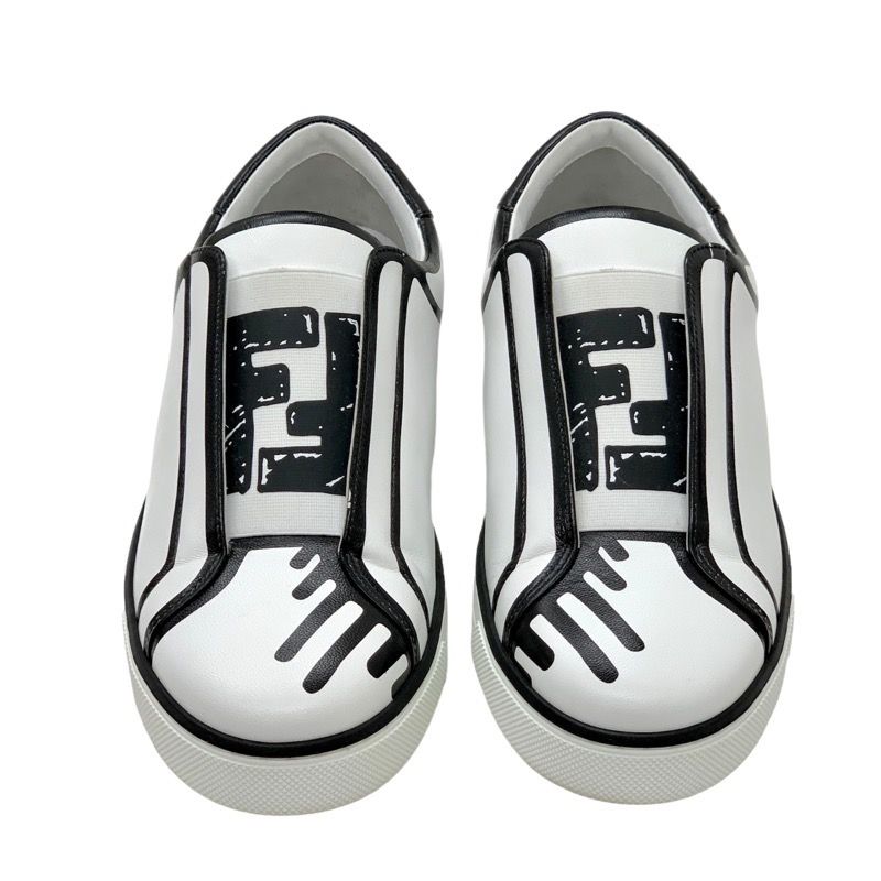 フェンディ FENDI スニーカー 靴 シューズ レザー ホワイト ブラック ジョシュアヴィーダス ロゴ