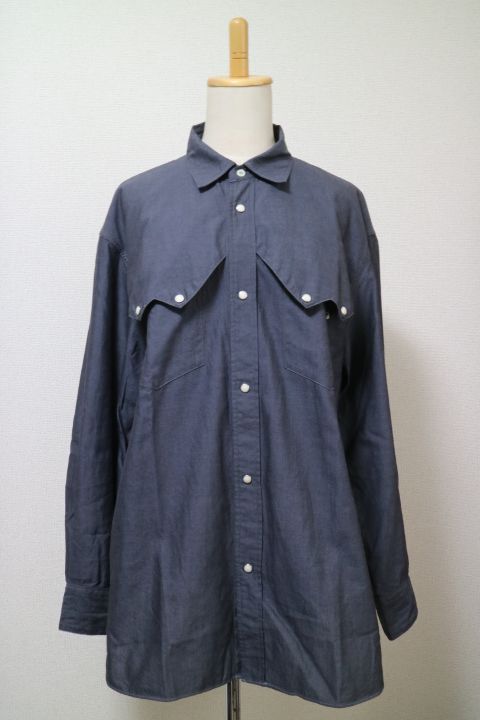 blurhms 21aw Supima Chambray Western Shirt ブラームス シャンブレー 