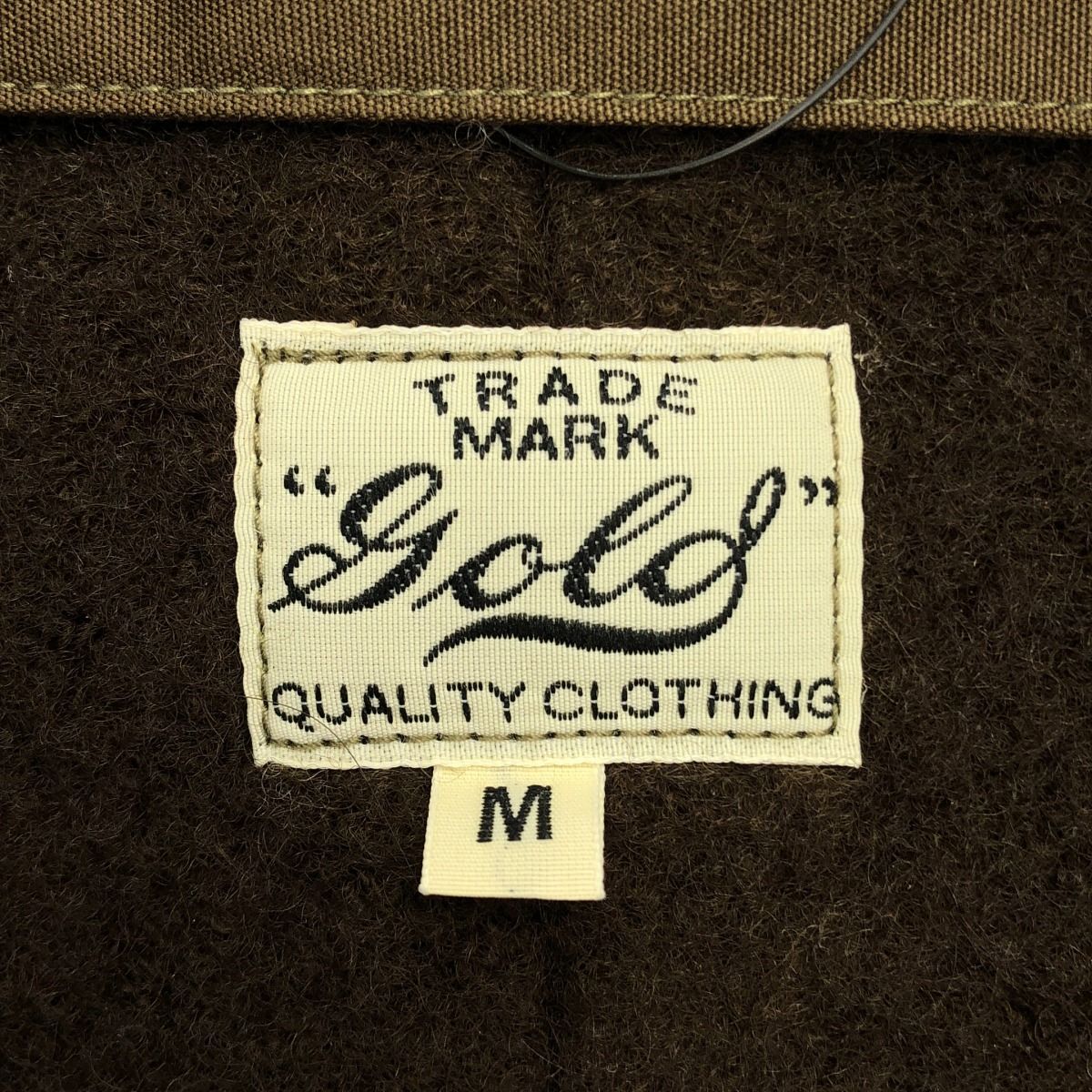 GOLD ゴールド SNOW PARKA W/BOUCLE WOOL KNIT モッズコート オリーブ