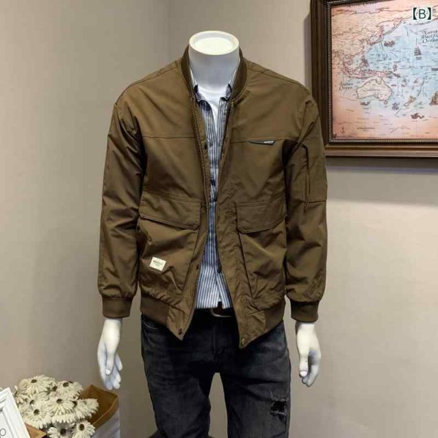  4 XL メンズ 服 シンプル ファッション オシャレ 大人 かっこいい 大きいサイズ ストリート 紳士服 ベースボール ジャケット カジュアル トップス マルチ ポケット その他 パンツ