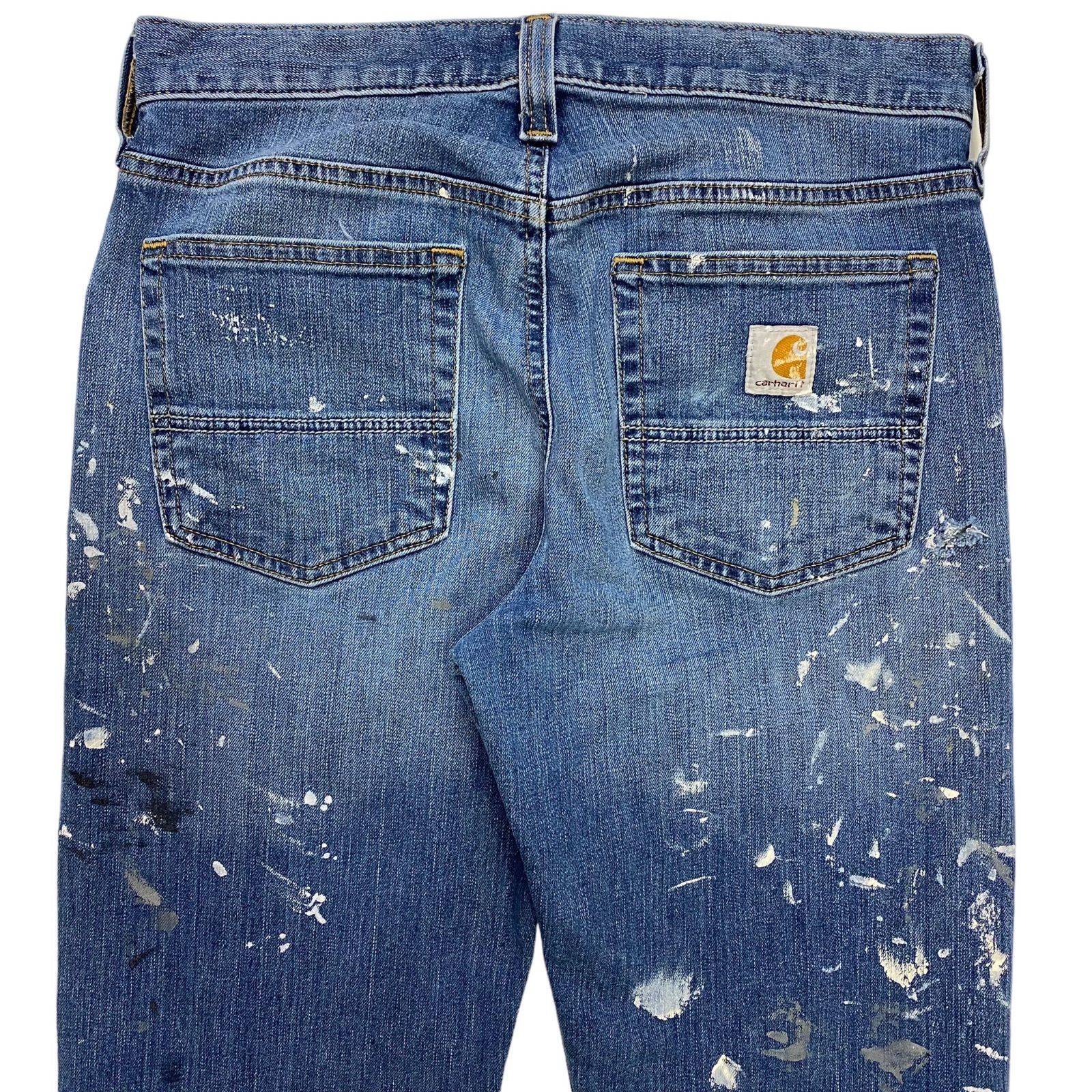 90s カーハート ペンキ グランジ デニムパンツ US企画 革タグ ボロ 90s カーハート ペンキ グランジ デニムパンツ US企画 革タグ