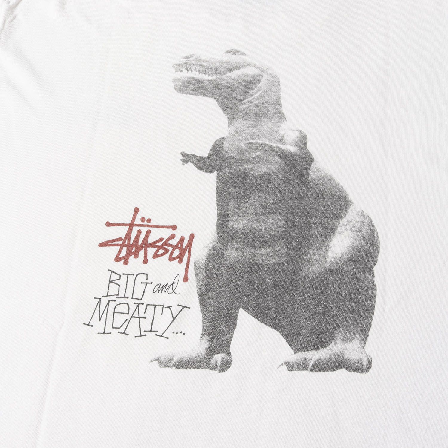 ⭐️希少！oldstussy 80s フォトTシャツ　usa製 ティラノ　恐竜 STUSSY ステューシー Tシャツ サイズ:M / 80s OLD STUSSY 黒タグ