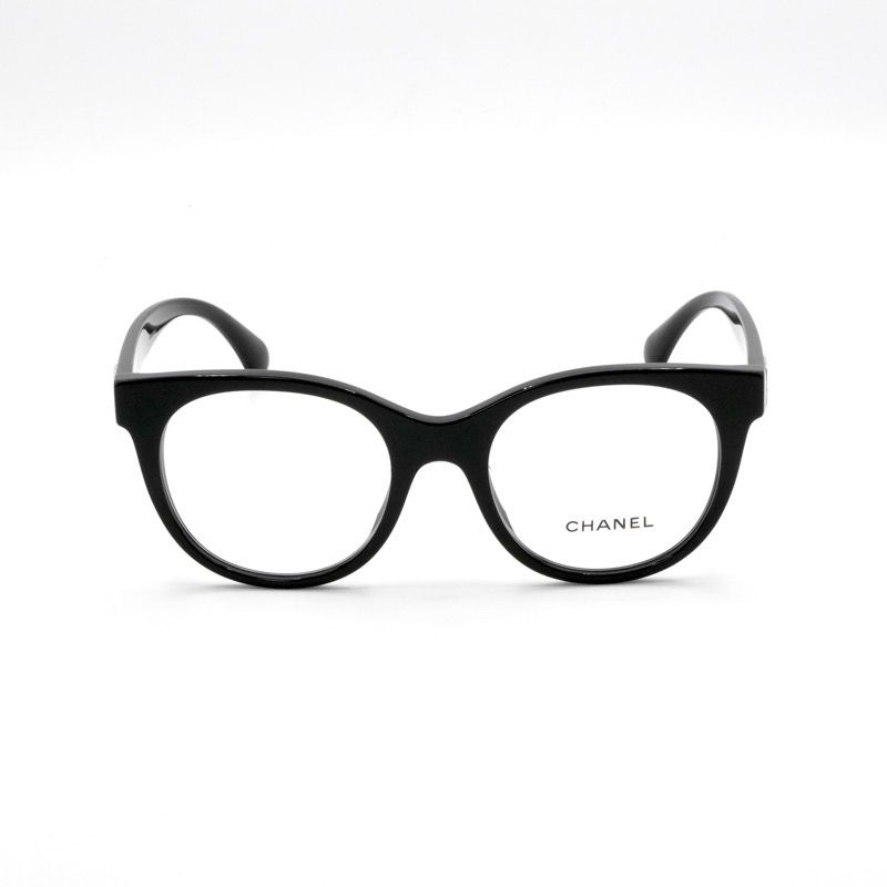 シャネル CHANEL メガネ ブラック ゴールド ココマーク ライン