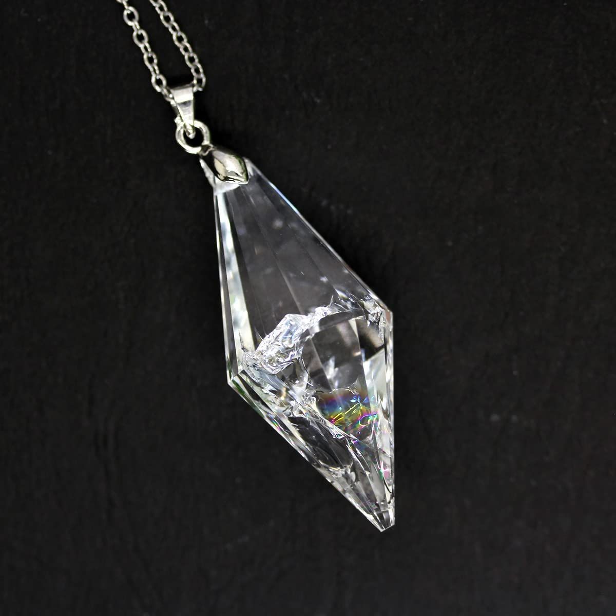 虹入り❣️大玉 カーボンインクォーツ❣️16cm 石輝] アイリスクォーツ 虹入りレインボー水晶 クリスタル