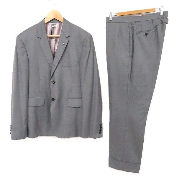 anc トムブラウン THOMBROWNE シングルスーツ 4 グレー S3B 段返り 本切羽 ウール 日本製 メンズ 959475