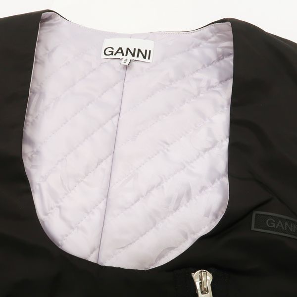 GANNI ナイロン キルティング ミドル ドレス 6318 ワンピース