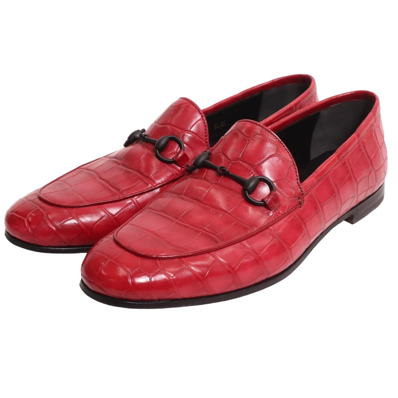 GUCCI グッチ MTM オーダーメイド レザーローファー レッド シュー 