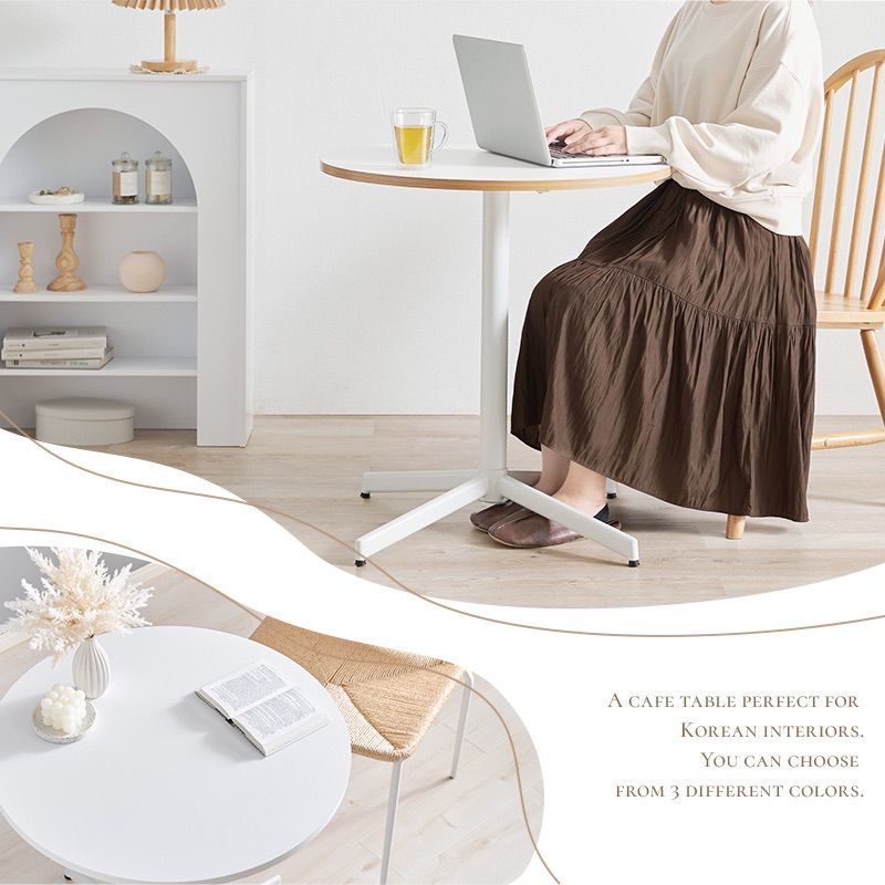 カフェテーブル テーブル ホワイト 大理石調 3カラー - メルカリ 