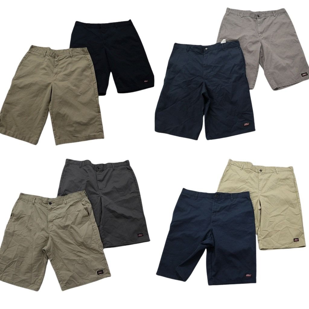 古着卸 ディッキーズ Dickies ワークショートパンツ 8枚セット メンズ 40 ブラック ベージュ グレー 古着 NA4871