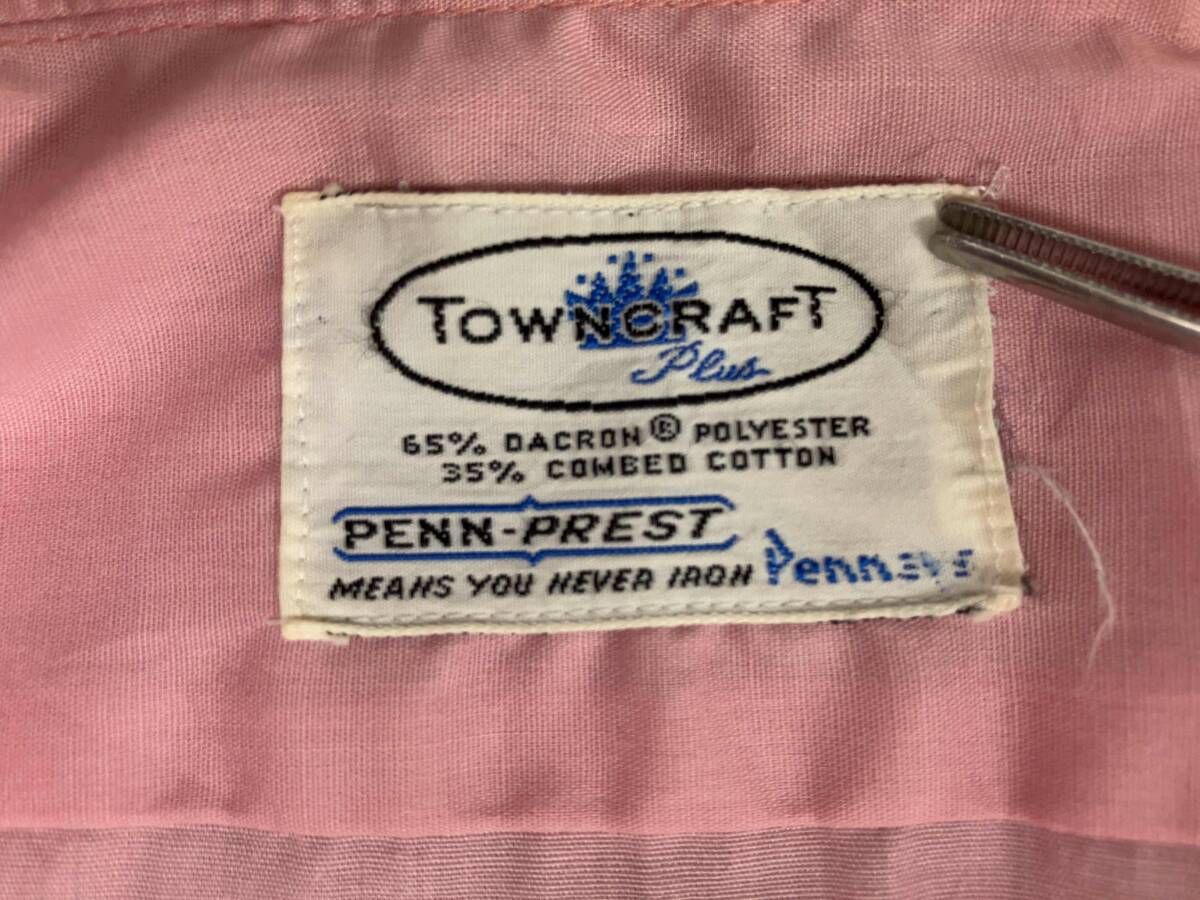 Pennys TOWNCRAFT タウンクラフト 60-70s 半袖シャツ サイズ 16 1 2 ピンク KARIMZIABAT_FR