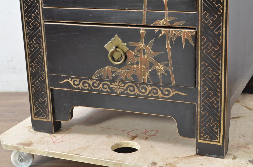 民芸家具和箪笥2点セット（三段四つ引き＋引き戸チェスト）木製桐材