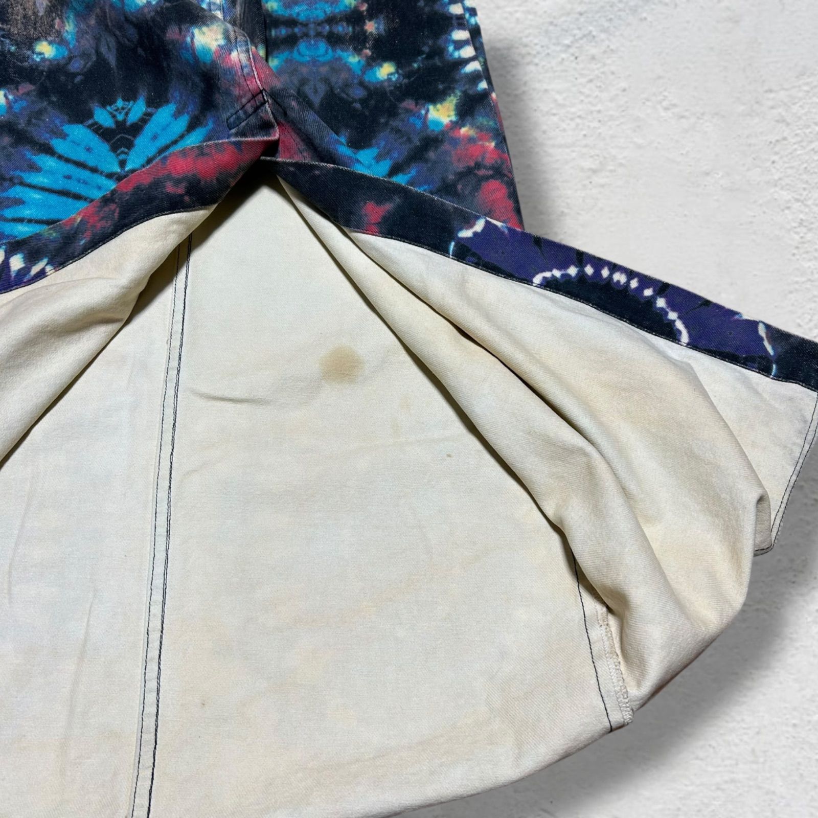 JUNYA WATANABE COMME des GARCONS ジュンヤワタナベコムデギャルソン AD2001 02ss ネイティブ タイダイ染め デニムマキシスカート WWW_MORNINGWALKER_COM