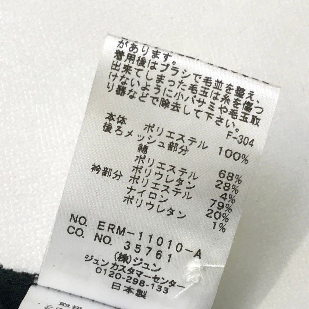 サイズ：L JUN&amp;ROPE ジュン アンド ロペ ERM-11010 半袖襟付Tシャツ  ブラック系 [240101416592] ゴルフウェア レディース ストスト サイズ：L JUN&ROPE ジュン アンド ロペ ERM-11010 半袖襟付T