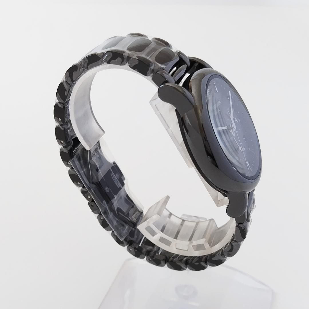ブラック黒エンポリオ・アルマーニ新品メンズ腕時計43㎜セラミカ