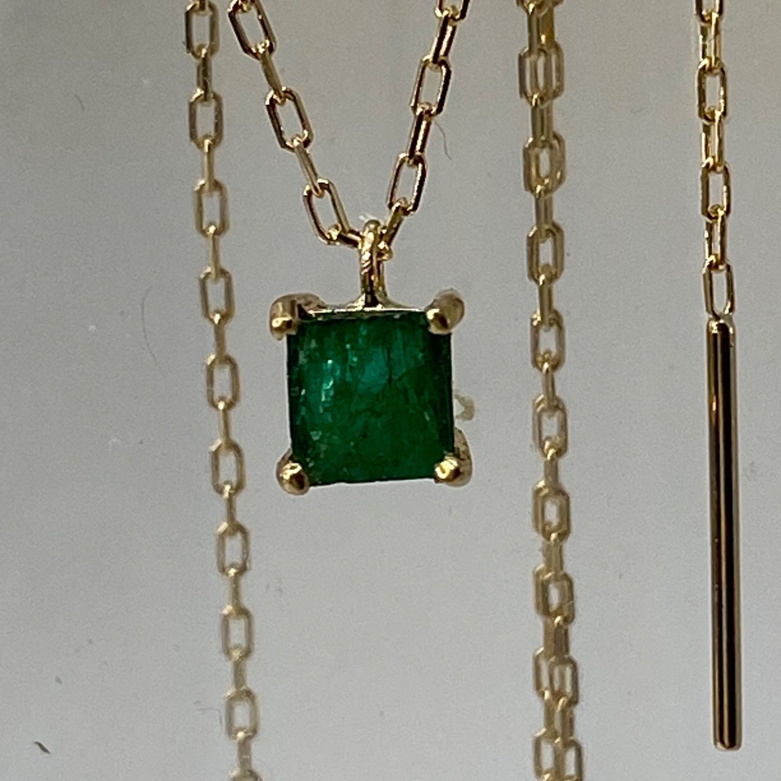 k18YG AU750 18金 天然エメラルド1ペア k18YG AU750 18金 天然エメラルド1ペア