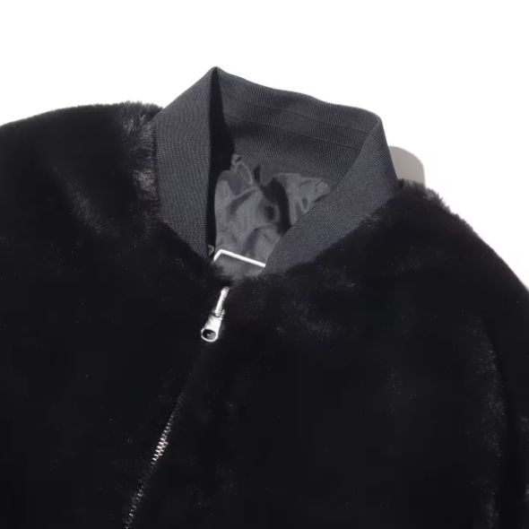 Nike ナイキ Nike NSW Reversible Faux Fur Bomber Jacket Black