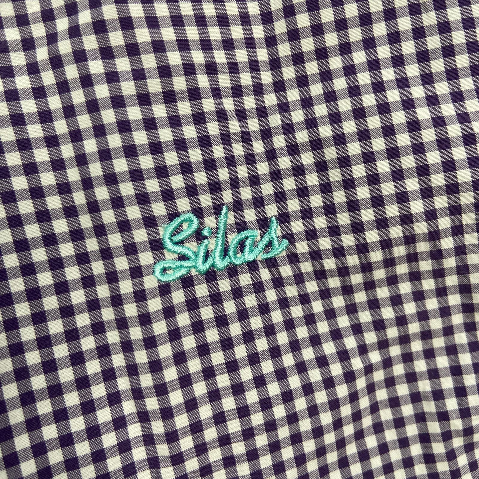 ☆SILAS☆サイラス☆ギンガムチェック柄半袖シャツ☆リブ切り替え 