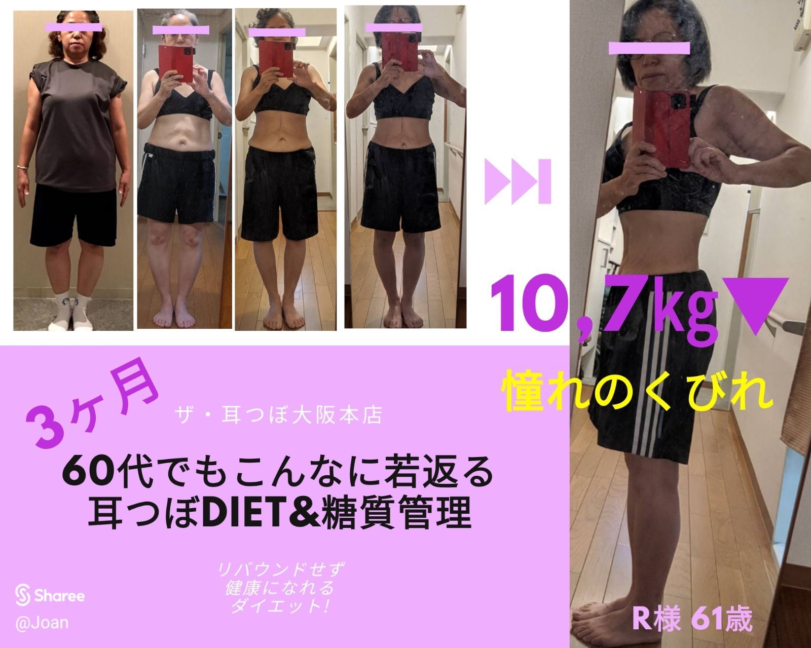 3ヶ月分通信講座 リバウンドしない耳つぼダイエット&糖質管理-