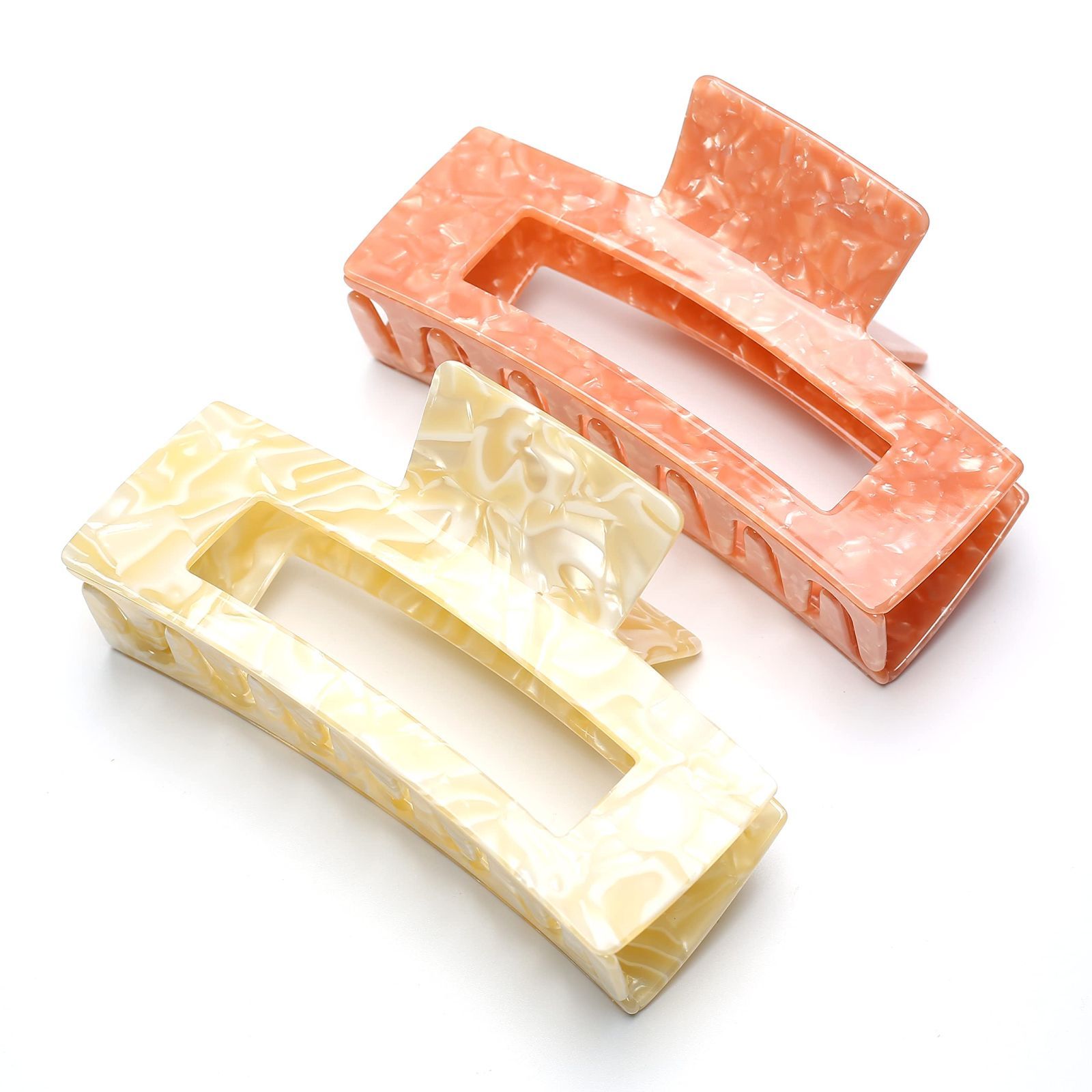  数量 髪留め クリップ オレンジ しっかり バンスクリップ 大きめ ヘアクリップ 大人 ヘア 特大 おしゃれ QinGoo 韓国 1本 12 7 cm 6 cmOrange クリップ クリップ 輪ゴム