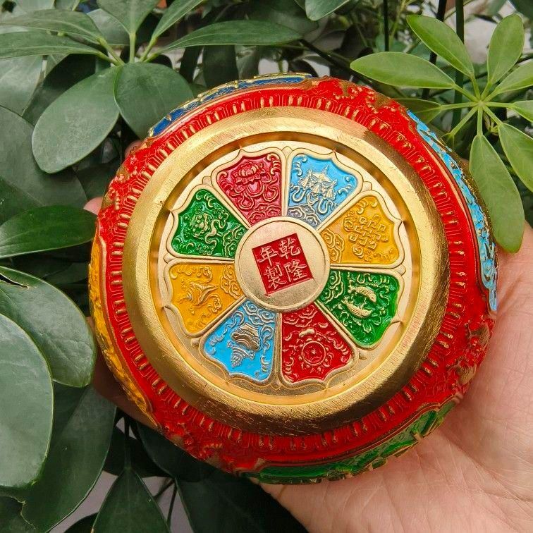 銅器 四象聚宝盆 鎮宅 辟邪 開運 風水 招財 置物 工芸品 装飾品 銅器 景泰藍聚宝盆 色絵麒麟聚宝盆 開運 風水 招財 置物 工芸品