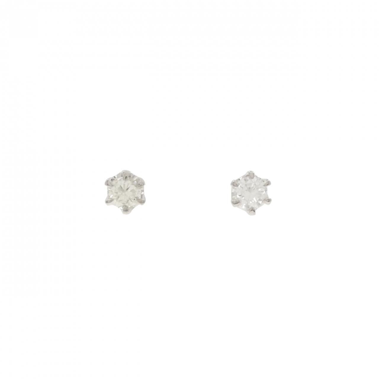 PT/PT900 ソリティア ダイヤモンド ピアス 0.42CT - メルカリ 