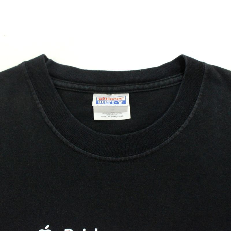90s USA製 vintage Hanes apple 企業プリント 半袖Tシャツ