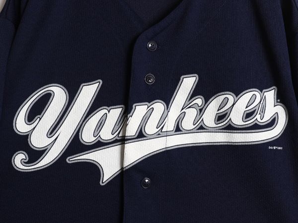 00s ヤンキース ベースボール シャツ メンズ M / オールド MLB オフィシャル トゥルーファン 大リーグ ユニフォーム ゲームシャツ ジャージ お得なクーポン配布中!】 00s ヤンキース ベースボール シャツ