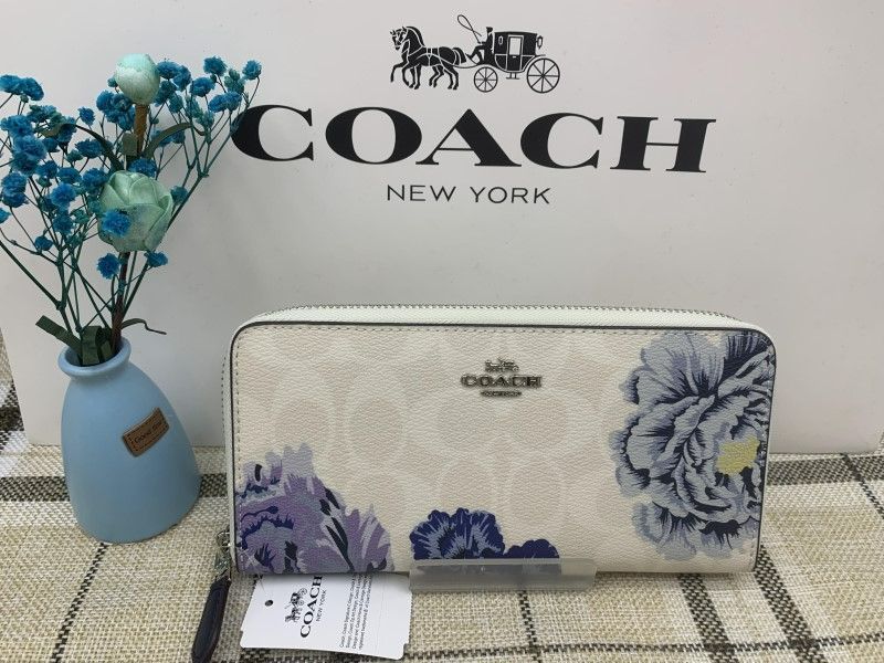 COACH コーチ 財布 長財布 花柄 プレゼント 贈り物 ギフト ラウンド