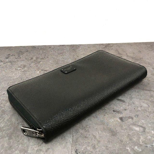 未使用品 DOLCE&GABBANA ジップウォレット 黒 76 76 ☆送料込み☆ 未使用品 DOLCE&GABBANA ジップウォレット 黒
