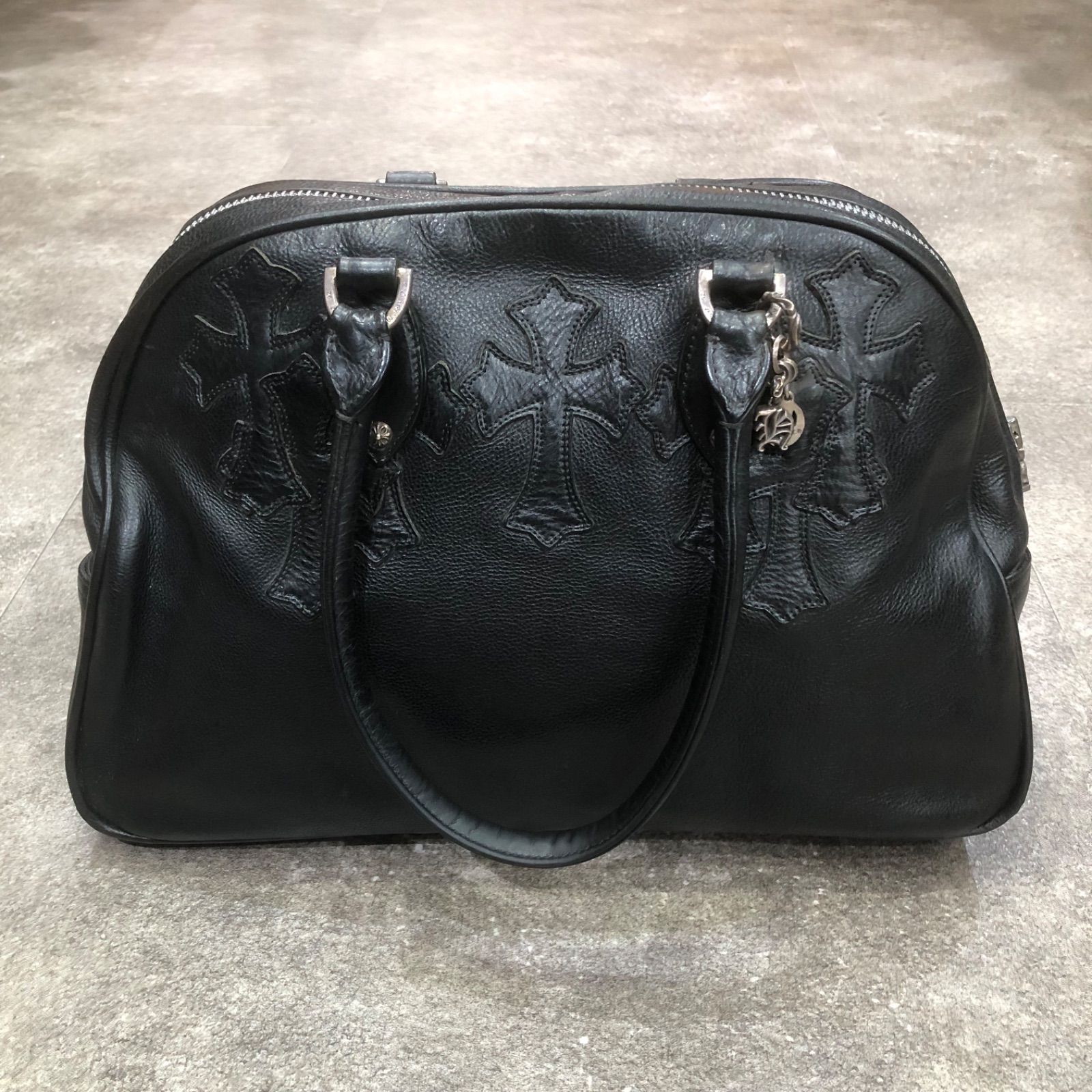 CHROME HEARTS クロムハーツ ジムバッグ　ミディアム クロムハーツジムバッグセメタリークロスパッチ#3ミディアム