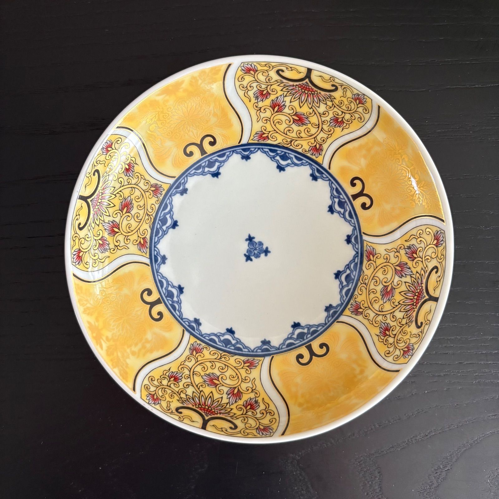 献上古伊万里 取り皿 5枚セット 和食器 金彩 黄色 イエロー 食器 皿 中