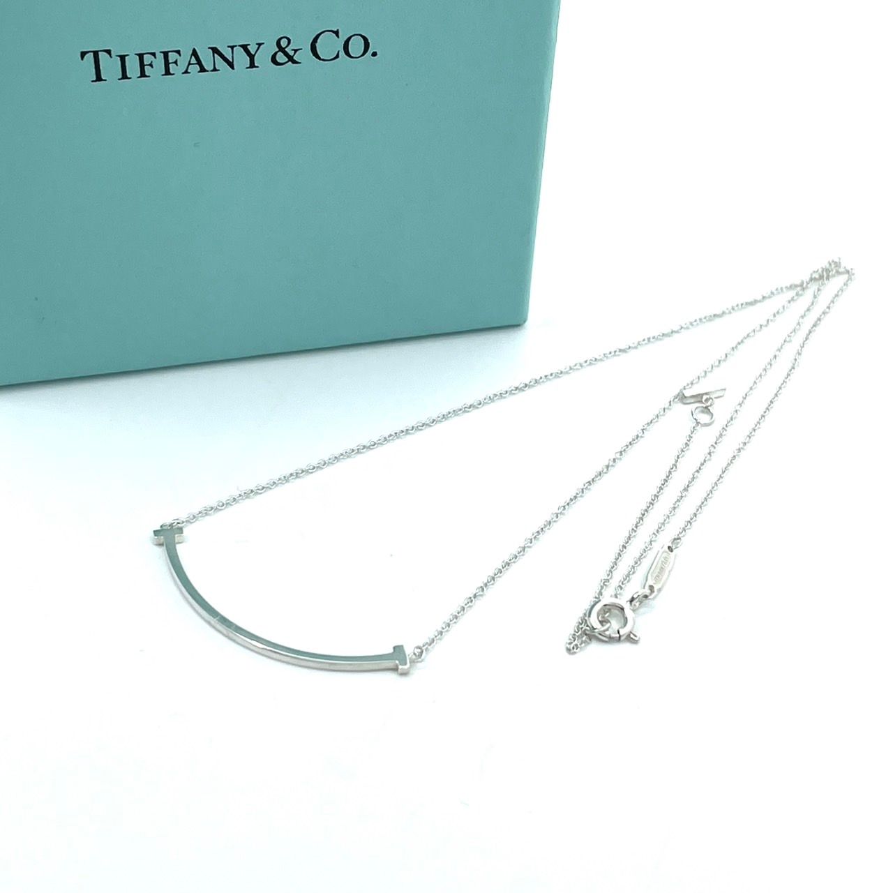 Tiffany & Co. Tスマイル　ネックレス　スモール　シルバー925 TIFFANY&Co.】ティファニー Tスマイル ネックレス シルバー925