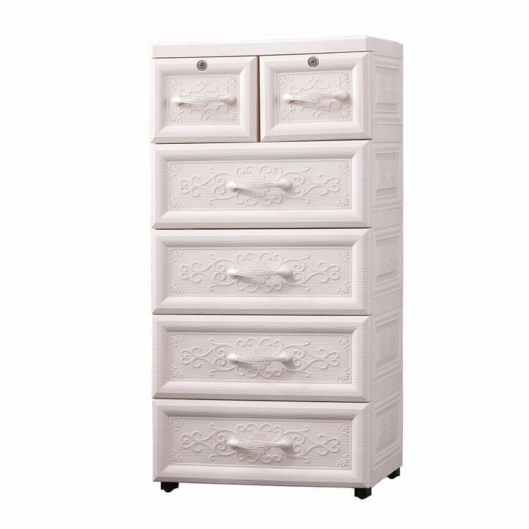 収納ボックス5段鍵つきタンスケース衣類収納ケース衣装リビングチェストチェストランドリー引き出しプラスチック組立式整理