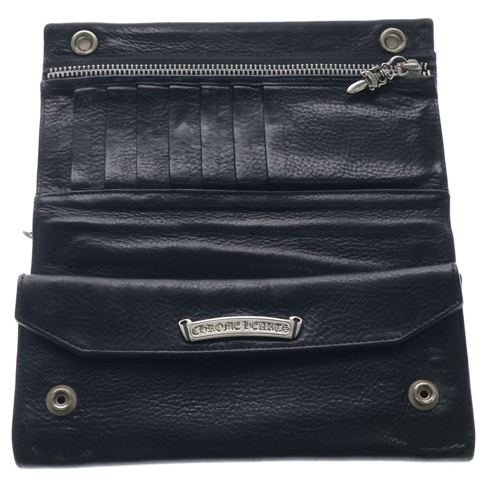 クロムハーツ グリーシー クロムハーツ ロングウォレット クロスボタン