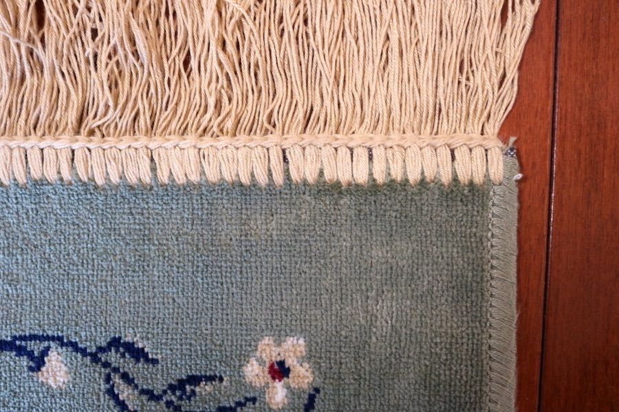 鉄板の ペルシャ柄絨毯 160×230 ♥ ラグ カーペット グリーン 訳あり 100％本物。