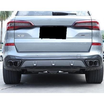 グレードUP BMW 後期 M60i ルック カーボン ルック マフラーカッター カバー G06 X6 xDrive35d M50i M60i Mスポーツ X6シリーズ  X5MmafCB