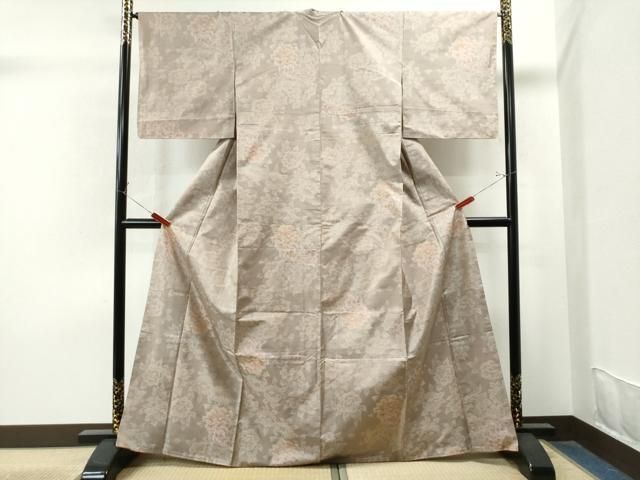 平和屋着物○本場大島紬 牡丹 やまと誂製 正絹 逸品 未使用 CAAS7556yc