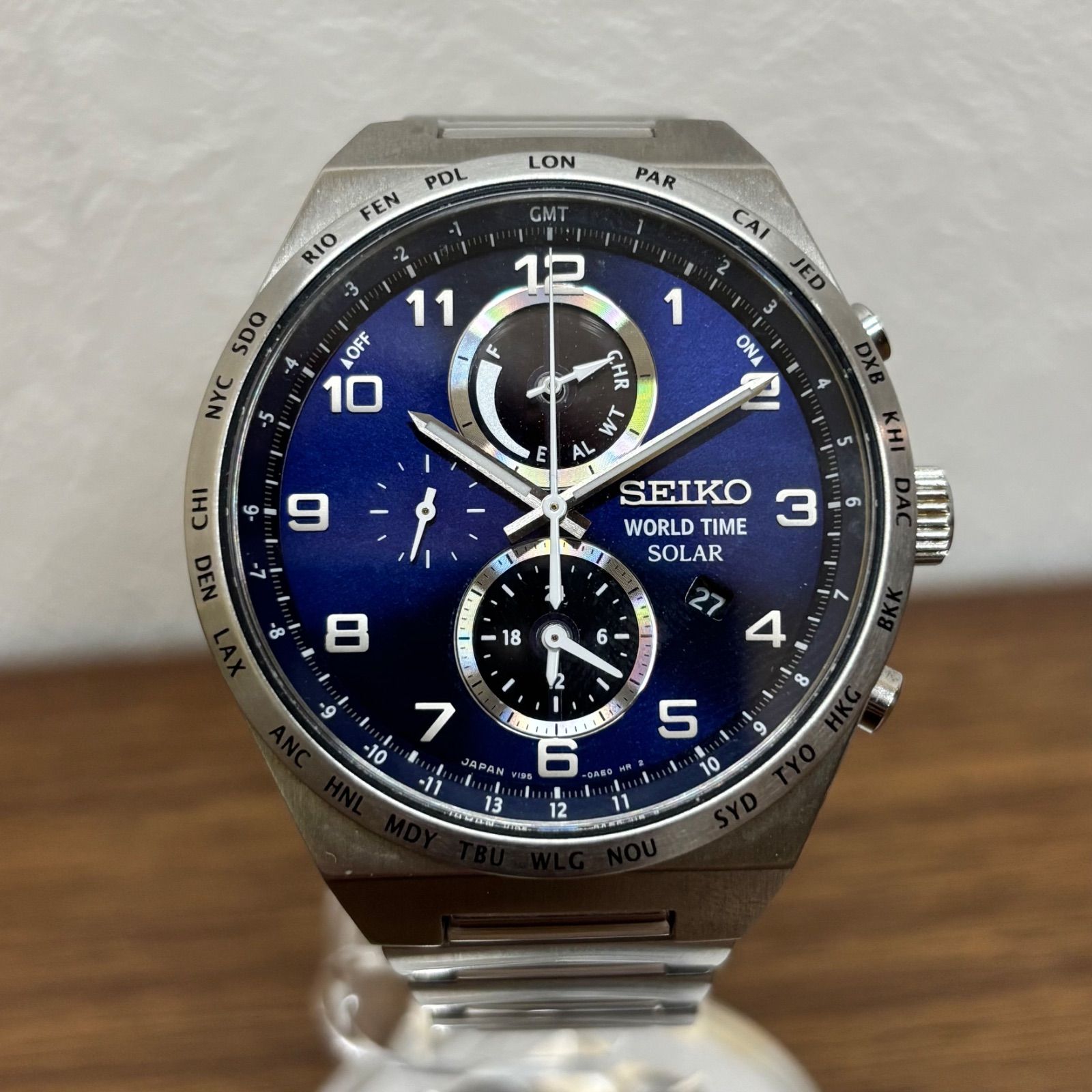 ◎SEIKO セイコー 腕時計 ソーラー式 クロノグラフ 文字盤