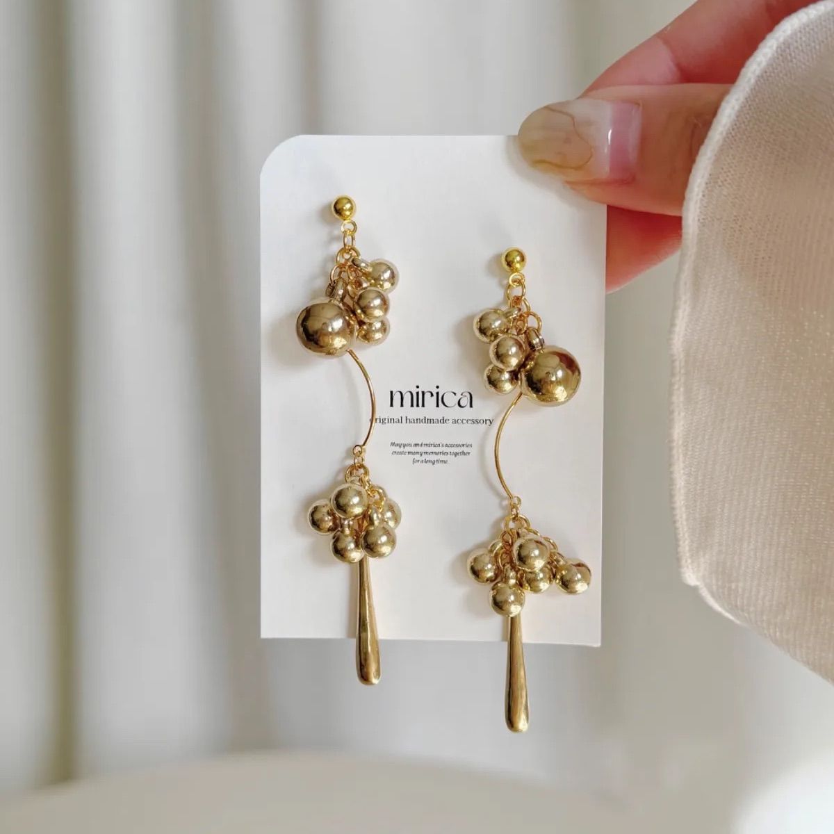 No.5 ( pierce / earring ) tsubu tsubu wave gold